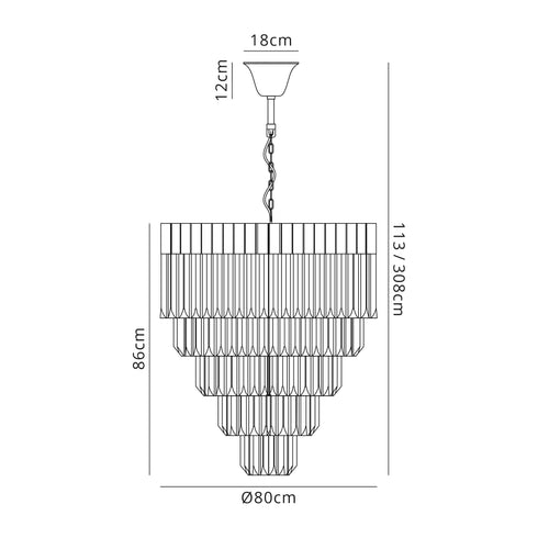 Kuna Pendant Round 5 Tier 19 Light